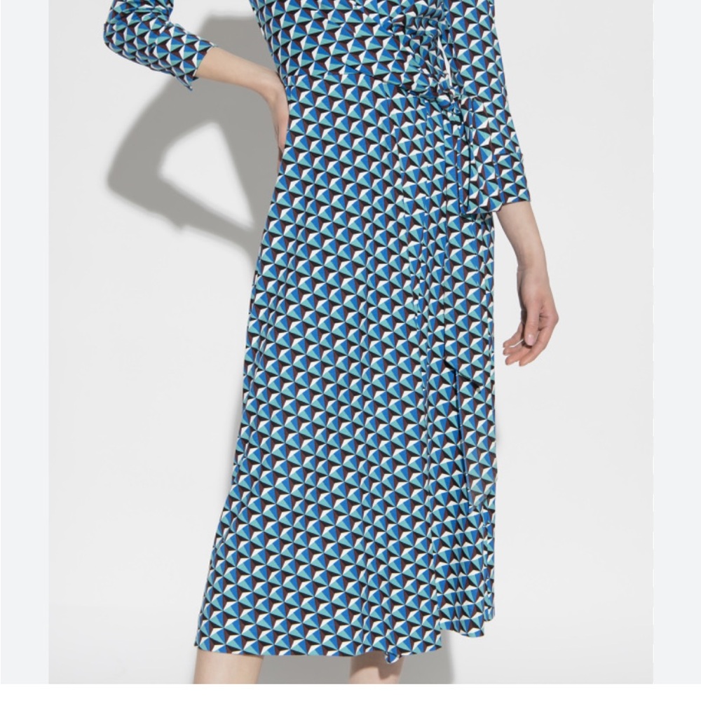 Geometric Blue Dress